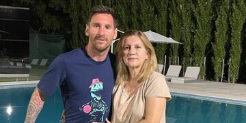 La rosarina de 62 años dijo presente en el Estadio Lusail junto a su familia.