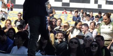 Mateo, y su arenga inicial, hizo levantar la Plaza Próspero Molina. (Gentileza Colegio Sagrada Familia)