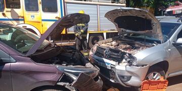 Accidente vial en Puerto Iguazú dejó como saldo a varias personas lesionadas.