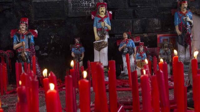 Las llamas consumieron todo en un paraje de Corrientes, salvo el santuario del Gauchito Gil (La Voz / Archivo).
