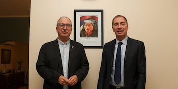 El gobernador de Misiones, Hugo Passalacqua, y el ministro del Interior, Diego Santilli.