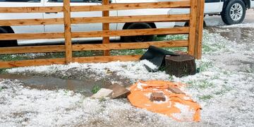 Una fuerte granizada azotó Tres Arroyos