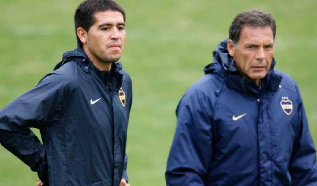 Russo y Riquelme, dos ídolos de Boca.