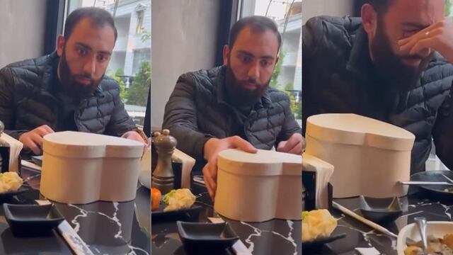 Estaba almorzando sushi y recibió la mejor noticia de todas