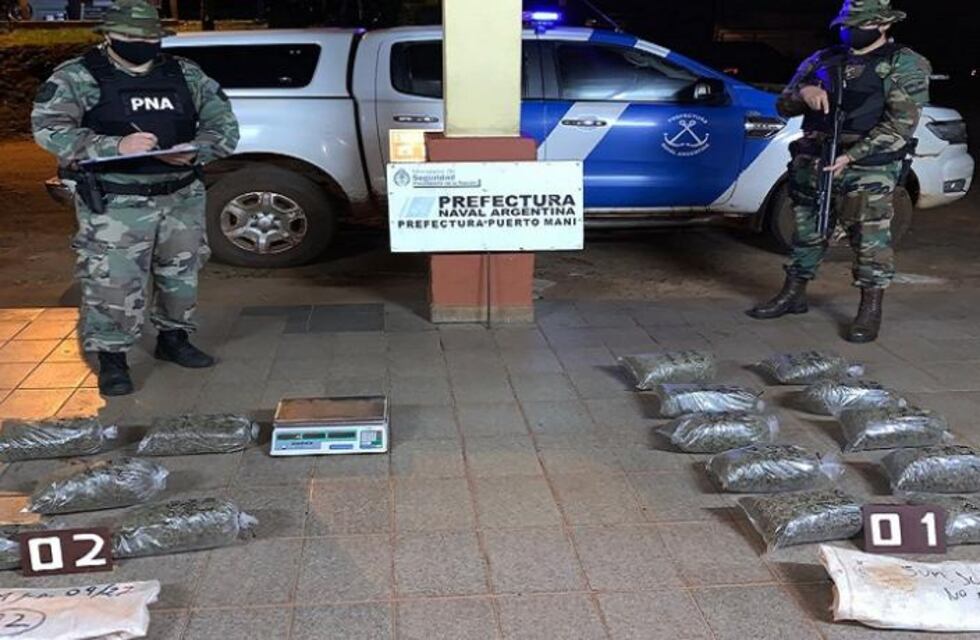 Prefectura secuestró marihuana por un valor superior al millón y medio de pesos