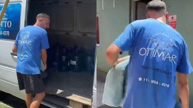 El hombre fue a una casa y le pagaron de una manera particular.