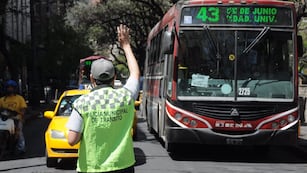Cortes de tránsito en el centro de la ciudad de Córdoba.