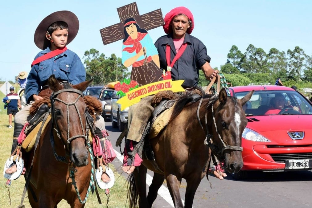 Archivo. Peregrinación a caballo al Gauchito Gil. (Télam / German Pomar)