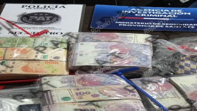 Dinero allanado el dia Viernes en Frontera. (Gentileza: Rafaela Noticias)