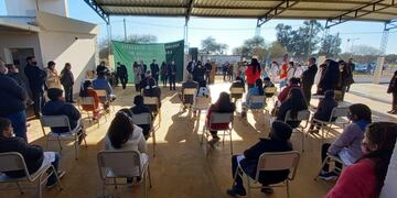 Zamora inauguró obras en Villa Nueva.