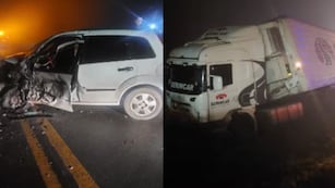 Un hombre chocó contra dos camiones en Córdoba.