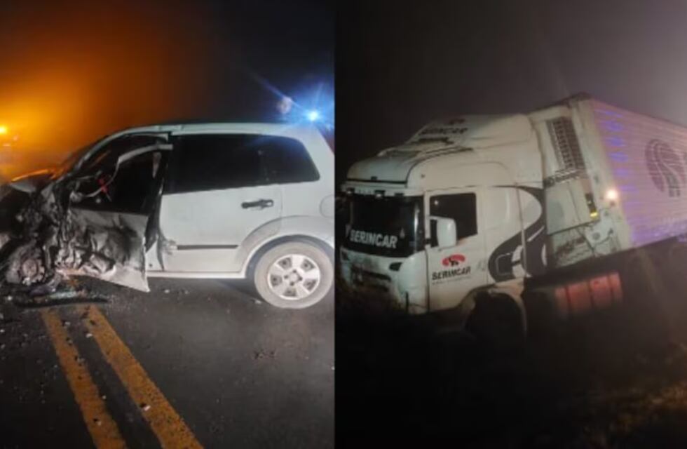 Córdoba: un hombre chocó de frente con dos camiones y está vivo de milagro