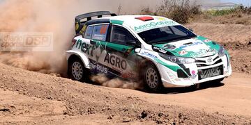 Mario Baldo y el Toyota Yaris alcanzaron en los kilómetros finales la victoria en el Rally de Arroyito, segunda fecha del certamen cordobés. (DiarioSports)