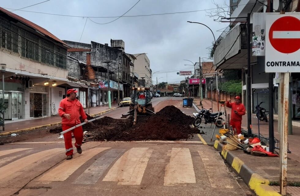 Interrupción del tránsito por mejoramiento de avenidas en Puerto Iguazú
