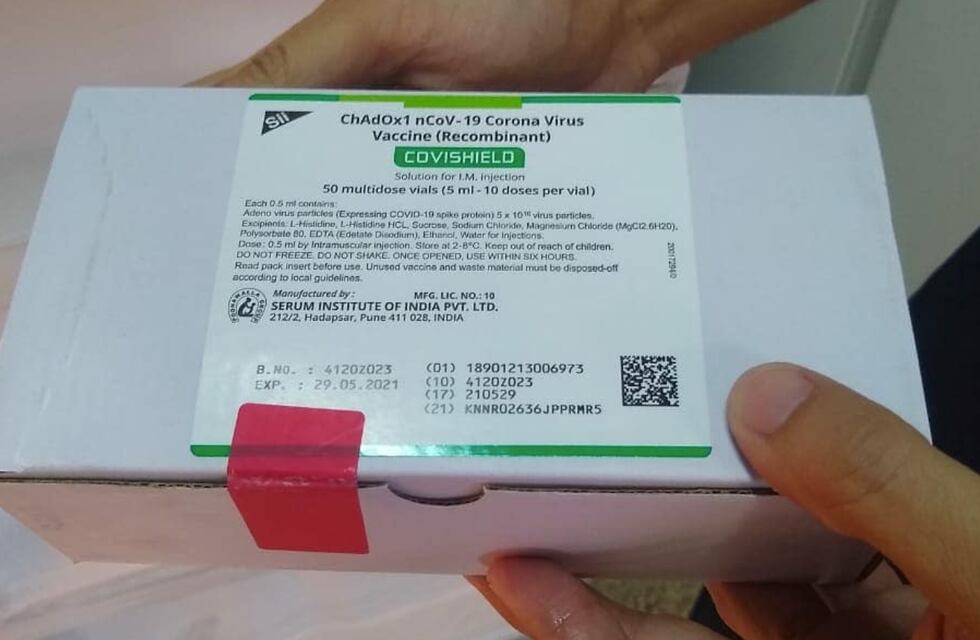 Llegaron las primeras dosis de la vacuna Covishield a Salta