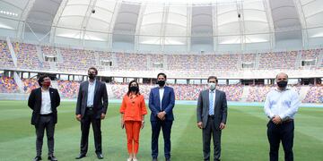 El Ministro Trotta recorrió el Estadio Único Madre de Ciudades en su visita a Santiago