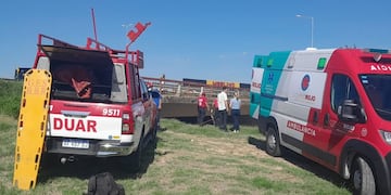 El Duar rescató al hombre de 60 años que cayó en barrio Manantiales.