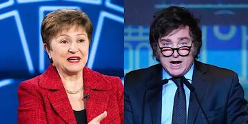 Javier Milei se reunió con la titular del FMI Kristalina Georgieva.
