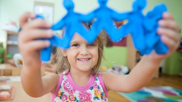 Children playing in their kindergarten in Kragujevac, Serbia.