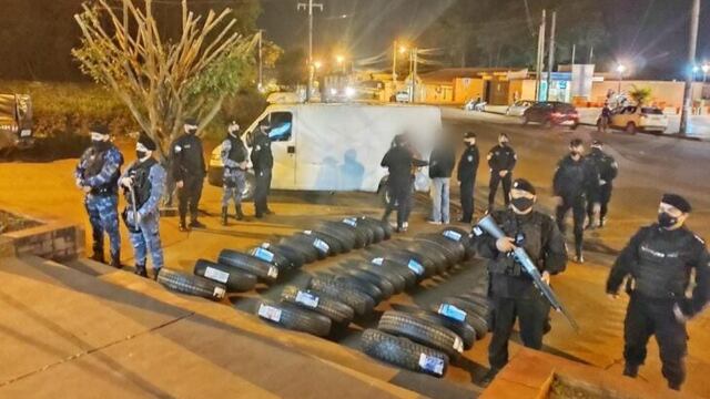 Incautaron neumáticos de contrabando en la ciudad de Oberá.
