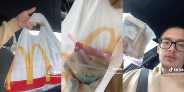 Fue a comer a Mcdonald's y le entregaron miles de dólares por error