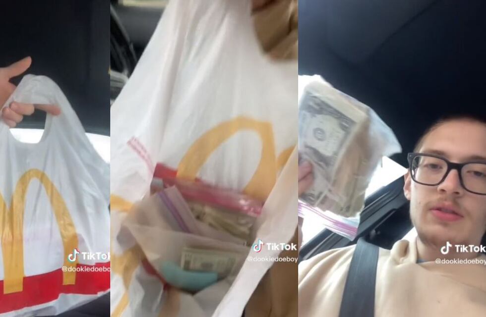 Fue a comer a McDonald’s y le entregaron miles de dólares en su pedido por error