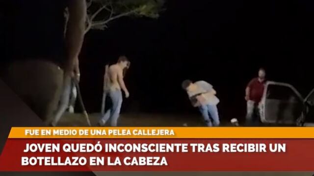 San Pedro: joven termina inconsciente tras ser herido de un botellazo.
