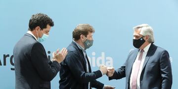 Alberto Fernández recibió a Gustavo Melella.