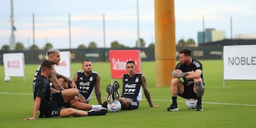 Lionel Messi se sumó a los entrenamientos con la Selección Argentina.