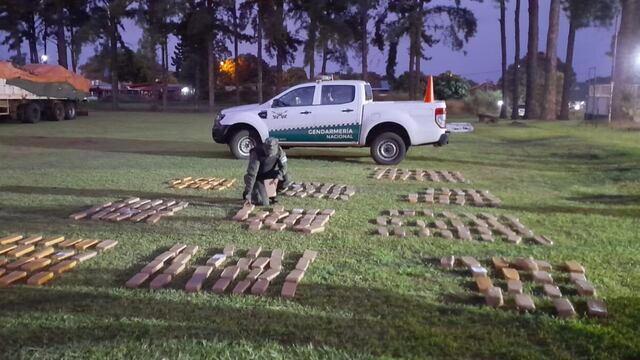 Gendarmería Nacional secuestró marihuana en Colonia Delicia.
