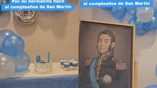 Una nena festejó su cumpleaños con temática de San Martín y se hizo viral.