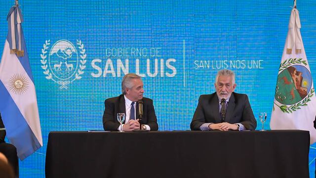 Alberto Fernández y Alberto Rodríguez Saá anunciaron obras para San Luis