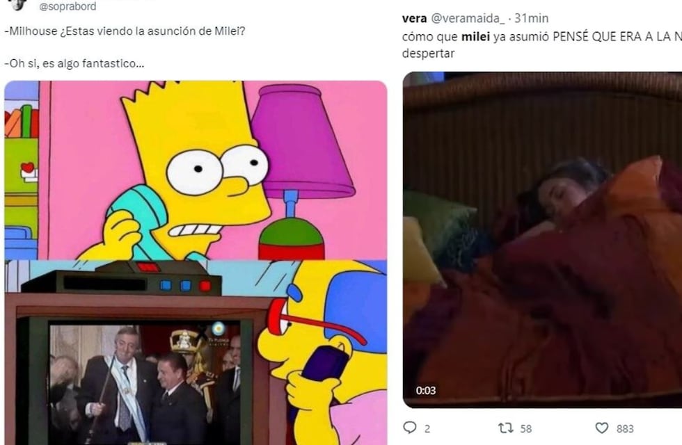 Los mejores memes que dejó la asunción de Javier Milei