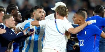 Disturbios entre Francia y Argentina tras el final del encuentro / Foto Redes.