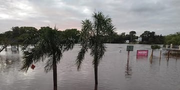 Desborde del río Gualeguaychú.