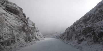 La primavera recibió con nieve a las Sierras de los Comechingones de la Villa de Merlo.