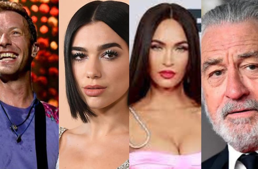 Un 2022 cargado de celebridades: Chris Martin, Dua Lipa, Megan Fox y Robert De Niro estuvieron en suelo argentino