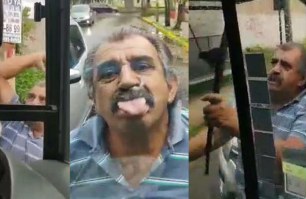 Córdoba violenta: causó destrozos a un colectivo y fue filmado por la conductora