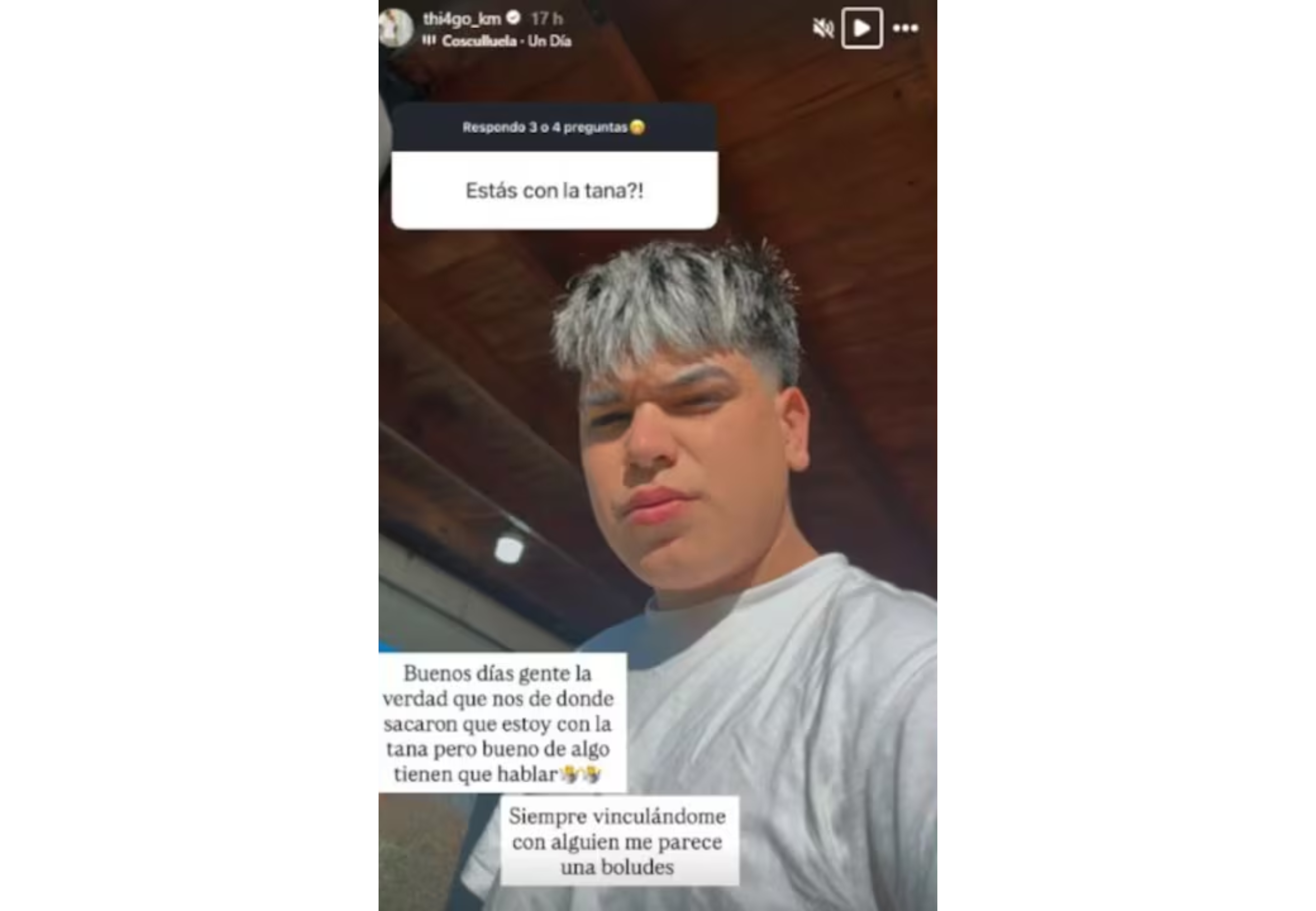 Thiago habló sobre los rumores que lo vinculan con La Tana.