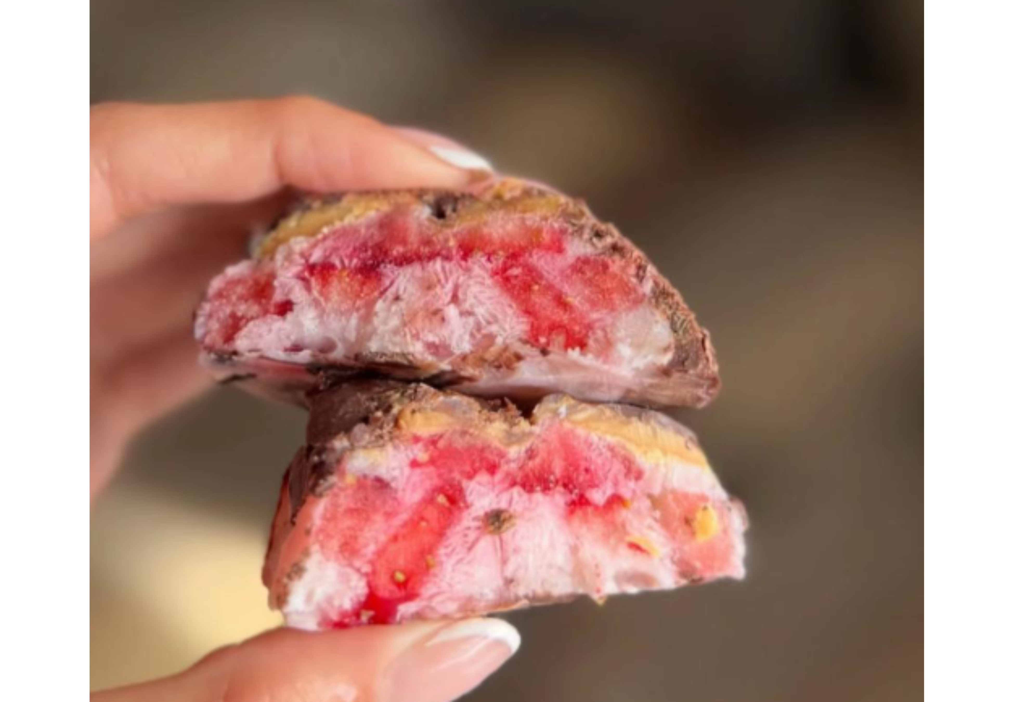 Así quedan los bombones por dentro.