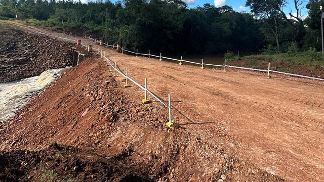 San Ignacio | Vialidad provincial habilitó un puente provisorio sobre el arroyo Yabebiry