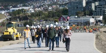 Funcionarios de Nación y de CAF recorrieron obras en Ushuaia