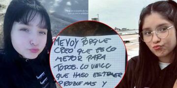 El mensaje que dejó la chica.