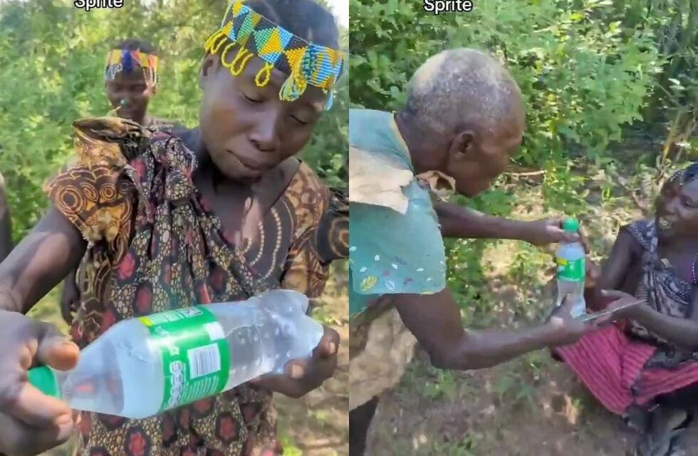 La imperdible reacción viral de una tribu al ver una botella
