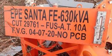 Vandalismo en una zona rural de Pujato (Twitter Epe oficial)