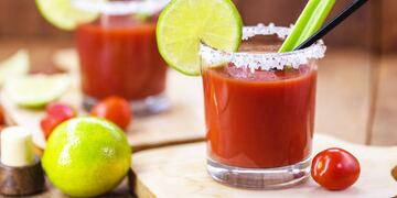 El jugo tenía un gusano dentro de él.