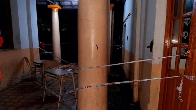 La tormenta produjo el hundimiento del suelo en la Escuela Irigoyen y se suspendieron las clases presenciales