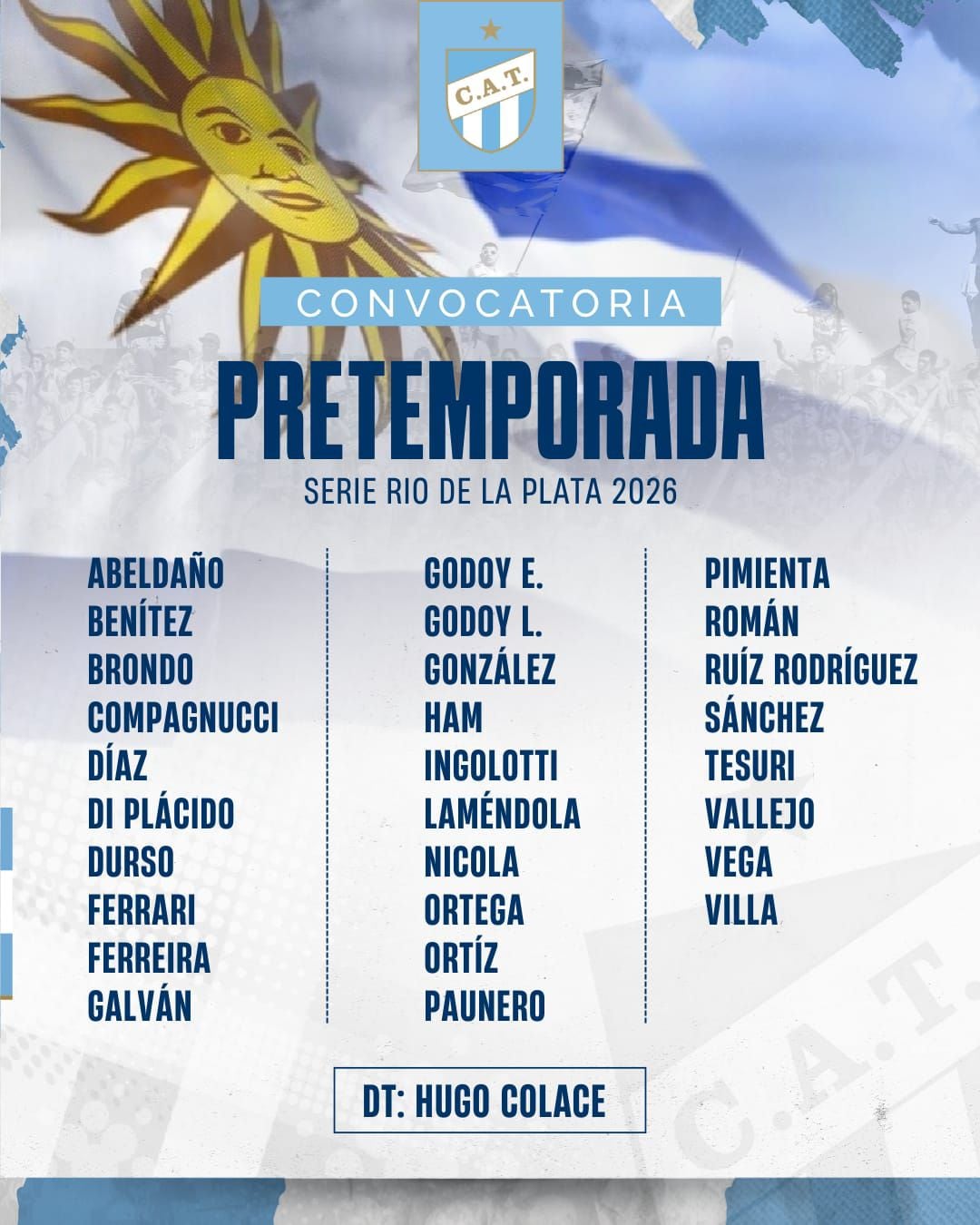 Lista de la convocatoria.