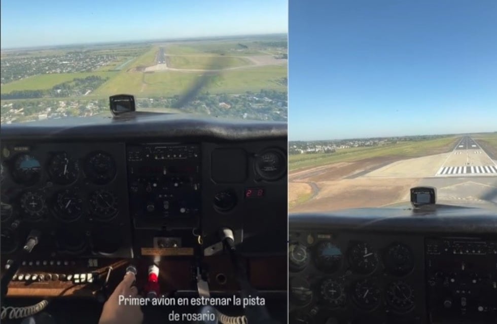 Video: Cómo fue el aterrizaje que inauguró la nueva pista del aeropuerto en Rosario