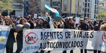 Agentes de viajes autoconvocados protestaron en Córdoba